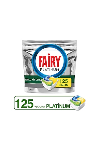 Fairy Platinum Limon Kokulu Bulaşık Makinesi Deterjanı 125 Tablet