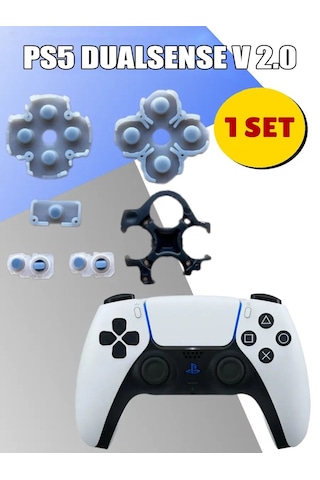 Ps5 İç Lastik V2 Silikon İletken Ps5 Dualsense Versiyon 2 Tamir Yedek Parça Siyah