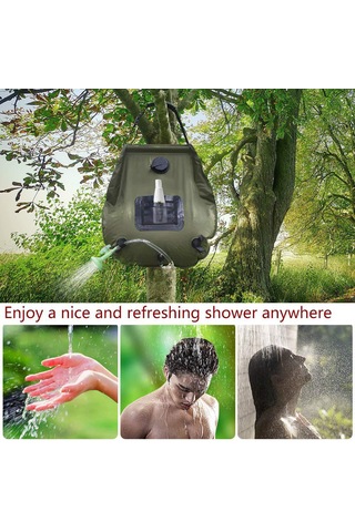 Yaozixa 20l Pvc Dışarıdaki Duş Çantası, Güneşle 45 C'ye Isıtma, Sıcaklık Gösterici, Kamp Ve野营 İçin Taşınabilir Mavi At6628 Mavi