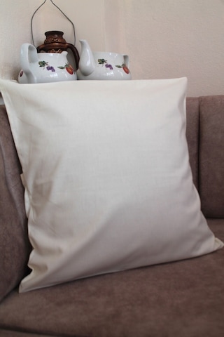 Krem Premium %100 Pamuklu Fermuarsız Kırlent Kılıfı 43x43cm