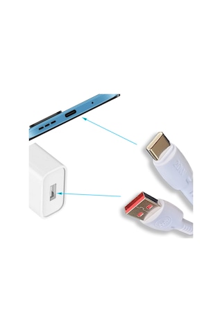 Samsung Galaxy Uyumlu M30 - M30s Şarj Kablosu Usb - Type-c 3.4a 20w