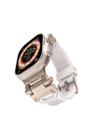 Mobilteam Watch Ultra 49mm Clo Krd-108 Metal Başlıklı Silikon Kordon-starlight