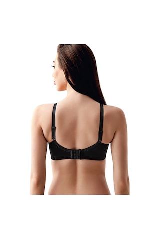 New Bra Newbra Lingerie 35-2303 Kadın D Cup Toparlayıcı Balensiz Min. Sutyen Siyah