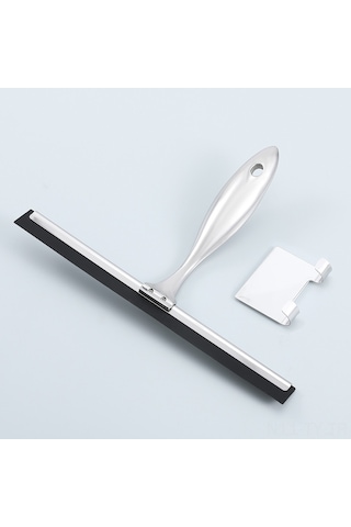 Teltree Ev Ve Ticari Kullanım İçin Paslanmaz Çelik Cam Silici, Tek Taraflı Temizleme, Özellikli Kollü Ve Özlü Lastik Ucu + Kareli Yapıştırıcı Kanca Diğer