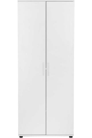 Porto 10 Raflı Kapaklı Geniş Ayakkabılık Mat Beyaz 76x187x36 Cm Gxyxd