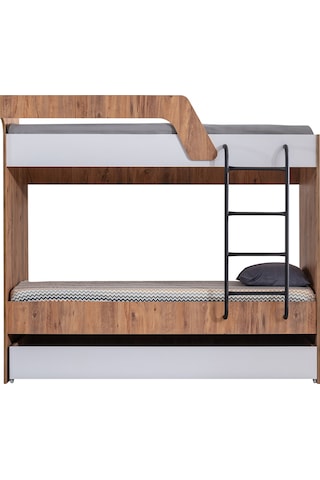 Ranza, Triple Yavrulu Metal Ayaklı Ranza + 2 Comfort Yatak 90 x 190