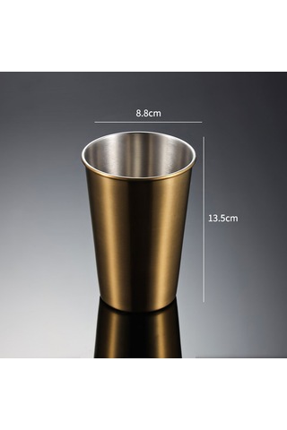 Mufunye 5'li Paslanmaz Çelik Bardak Seti - 500ml, Renkli, Taşınabilir, Her Yerde Kullanım İçin Çok Renkli