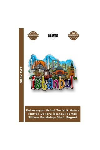 Dekorasyon Ürünü Turistik Hatıra Mutfak Dekoru İstanbul Temalı Silikon Buzdolapı Süsü Magnet
