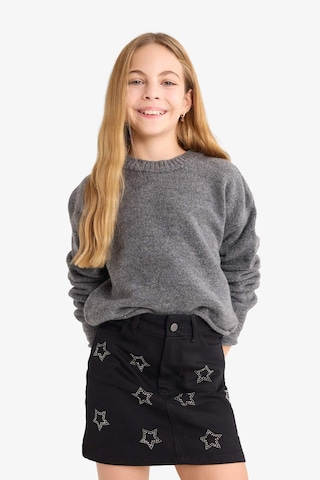 Defacto Kız Çocuk Yıldız Desenli Gabardin Etek G3797a825wnbk60 Siyah