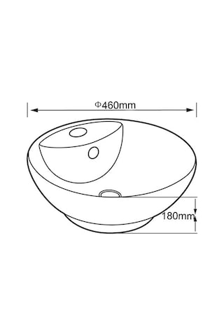 Lena E-5033 Tezgah Üstü Porselen Lavabo