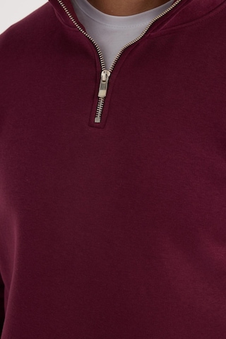 Tudors Unisex Relax Fit Rahat Kesim Pamuklu İçi Polarlı Yarım Fermuarlı Bordo Dik Yaka Sweatshirt-35165 Bordo