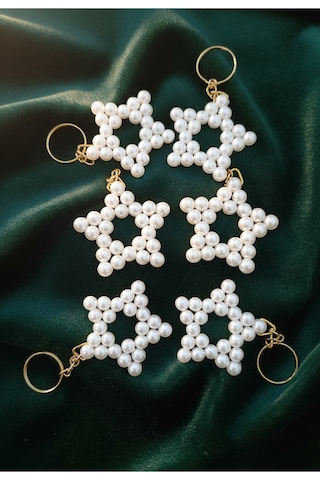 Şehrazat Handmade El Yapimi Plastik Inci Boncuk Yildiz Anahtarlik