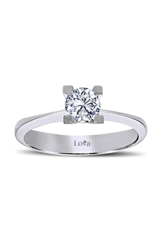 Lova G Renk 0,45 Karat Pırlanta Tektaş Yüzük - HRD Sertifikalı - 1060009