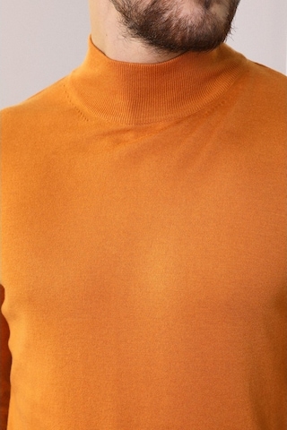 Ferraro Orange Yarım Balıkçı Yaka Erkek Triko Kazak Turuncu