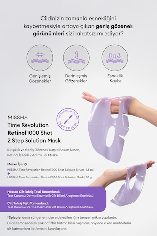 Mıssha Time Revolution Retinol 1000 Shot 2 Step Solution Mask