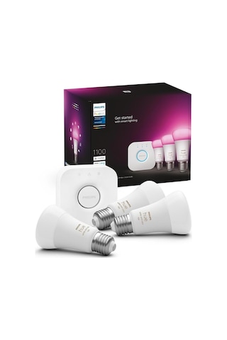 Philips Hue Wca 9w E27 Renkli Akıllı Ampul 3'lü Başlangıç Seti, H Çok Renkli