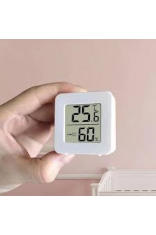 Mini Sıcaklık Nem Ölçer Lcd Ekranlı Oda Termometre Duvara Takılab