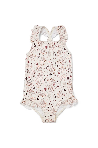 Nuuroo Anne Fırfırllı Uv Korumalı Kız Mayo Etnik Nu405 Çok Renkli