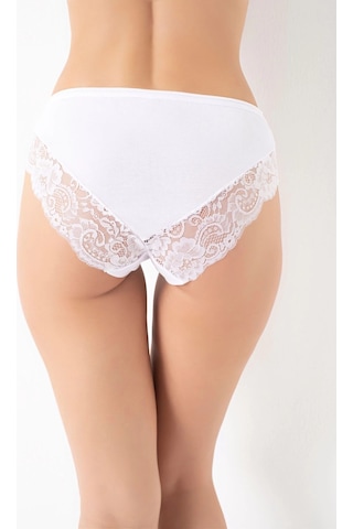 Angbutik G-box 932 Bayan Dantel Detaylı Cotton Bikini Külot Beyaz