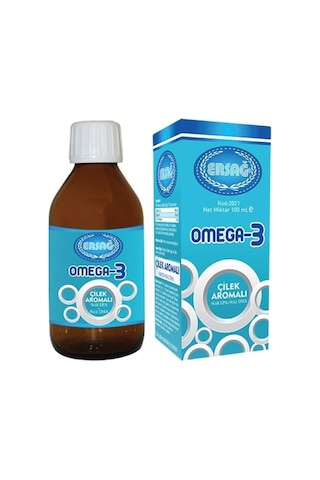 Ersağ Omega 3 Sıvı Gıda Takviyesi. Çilek Aromalı