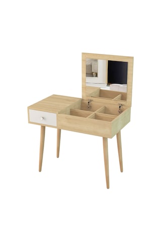 Tual Meşe /makyaj Masası / Makyaj Organizeri / Aynalı Makyaj Masası