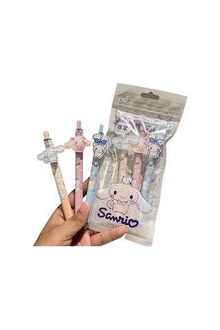 3 Parça Sanrio Hello Kitty Cinnamoroll Kuromi 0.5mm Jel Kalem Sevimli Kalem Kırtasiye Malzemeleri