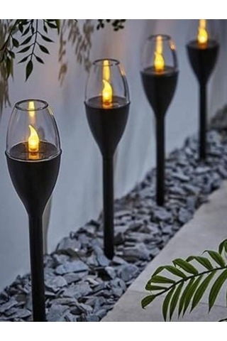 Solar Bahçe Aydınlatma 4 Adet Kutulu Beyaz