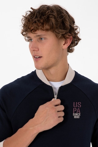 U.S. Polo Assn. Erkek Yarım Fermuarlı Comfort Fit Lacivert Basic Sweatshirt 50316303-VR033