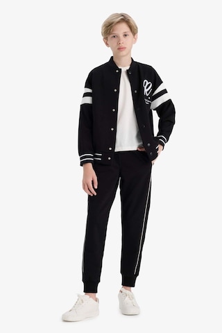 Defacto Erkek Çocuk Kolej Yaka Baskılı Bomber Hırka F2712a825aubk81 Siyah