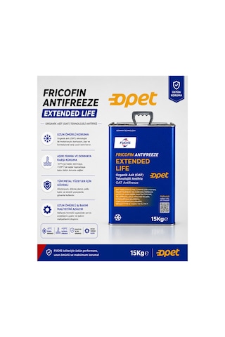 Opet Extended Life Antifriz 15 Kg - Oat Organik Konsantre Antifriz