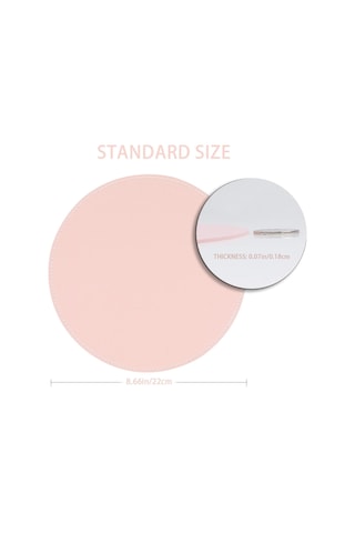 2'li Paket İnce Su Geçirmez Pu Deri Mouse Pad Dikişli Kenarlar Diğer