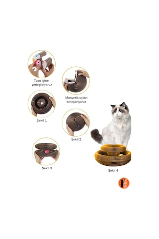 Kedi Tırmalama Oyuncağı Sihirli Çıngıraklı Tırmalama Panosu