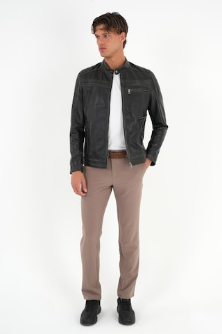 Tyler Siyah Erkek Deri Mont Siyah