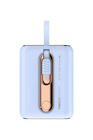Recci RPB-P12C PD 9000 mAh 20 W Askı İpli Hızlı Şarj Özellikli Type-C Kablolu Powerbank