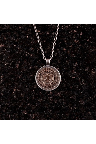 Çift Başlı Kolye, Tarihsel Kolye, 925 Ayar Gümüş Erkek Gümüş