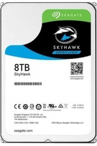 Seagate Skyhawk ST8000VX010 3.5" 8 TB 256 MB 5400 RPM Sata 3 Hard Disk Seagate Skyhawk ST8000VX010 3.5" 8 TB 256 MB 5400 RPM Sata 3 Hard Disk