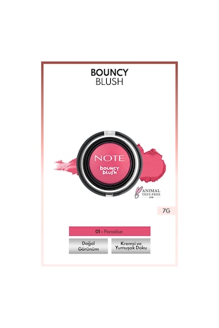 Note Cosmetique Bouncy Blush Yumuşak Kremsi Allık - 01 Paradise