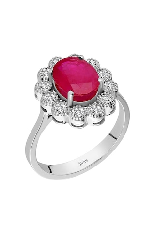 Sirius Pırlanta Ve Oval Yakut Taşlı Umay Yüzük 0842R0001