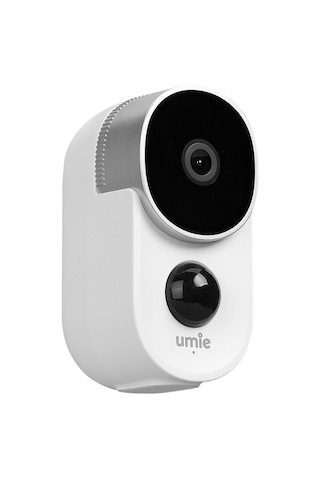 Umie UM-BK21 İki Yönlü TF Kart 6700 Bataryalı Kablosuz Tuya Destekli 1080P Full HD Akıllı IP Kamera Beyaz