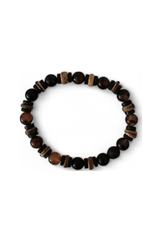 Hedea Doğaltaş Göz Akik Kahverengi Erkek Bileklik Kahverengi