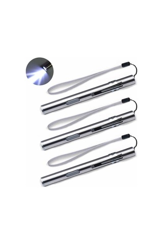 Paket Hemşire Kalem Işığı Tıbbi Kalem Işığı Usb Şarj Edilebilir Led El Feneri Paslanmaz Çelik El Feneri Doktorlar Ve Öğrenciler İçin