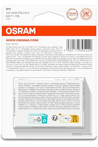 Osram Ampul H11 12v 55w Uzun Huzme Far 64211-01b