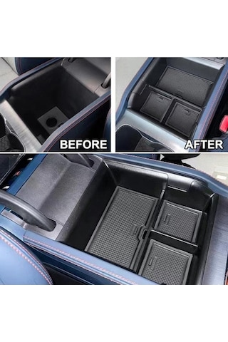 Geeksen Byd Atto3/yuan Plus 2022-2024 Siyah Merkezi Kontrol Kol Dayama Depolama Kutusu