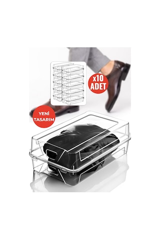 Nandy Home 10'lu Set Erkek Ayakkabı Saklama Kutusu