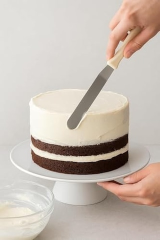 3&apos Lü Profesyonel Pasta Spatula Seti, Siyah Ergonomik Saplı, Kek Kreması Sürme Ve Dekorasyon İçin Mutfak Aletleri Pasta Süsleme Spatulası 0