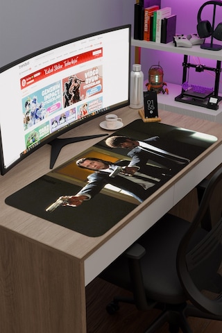 Pulp Fiction Ucuz Roman Tarantino V2 90x40 Xxl Gaming Kauçuk Kaymaz Taban Mouse Pad Fare Altlığı