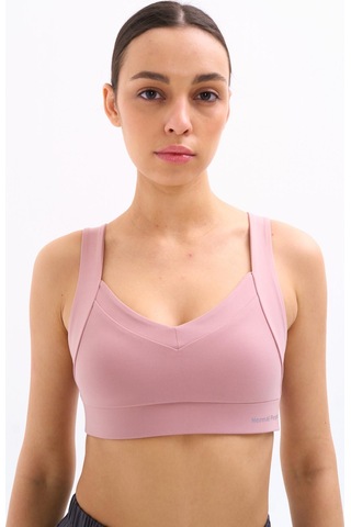 Normal People Bela - Spor Bra / Şeftali Dokulu Peach Skin Kumaş Lila