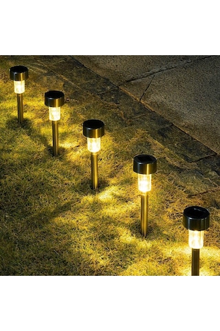 Solar Metal Bahçe Kazık Lamba Seti 10 Adet-9096813306621