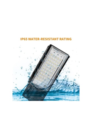 Trendooze Su Sokak Projeksiyon Oyun Mekan Led'li Lambası Lambası Ip65 İçin Güvenli Geçirmez Dış Braketsiz Beyaz Bahçe Bağlantı Alanı Ac180-240v 96led'li 100w Kc Beyaz