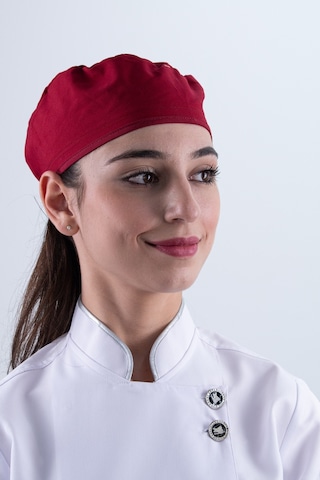 Chef Bone Kep Aşçı Şef Şapkası Kırmızı Çok Renkli